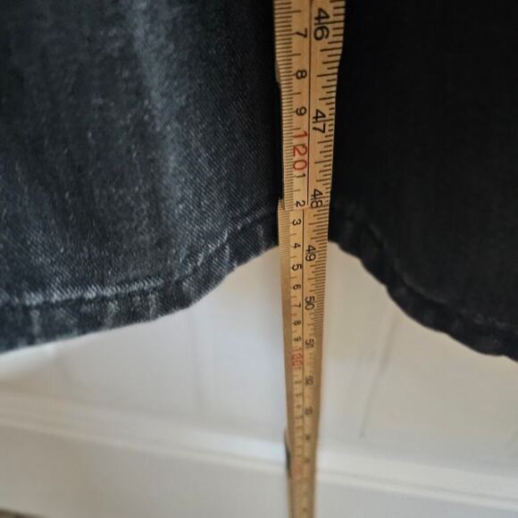 Black Denim Overalls Womens XL Adjustable Wide leg Utility Streetwear Relaxed - Picture 8 of 10